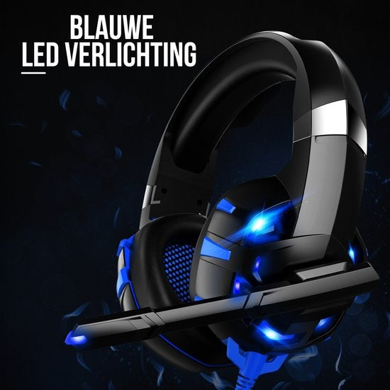 Casque de jeu Strex avec microphone bleu - PC + PS4 + PS5 + Xbox One + Xbox Series