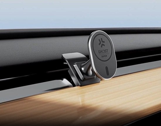 Support de téléphone Celly MagSafe - Pour les modèles Tesla X, Y, 3 et S - Fixation sur la grille d'aération ou l'écran - Rotation à 360°