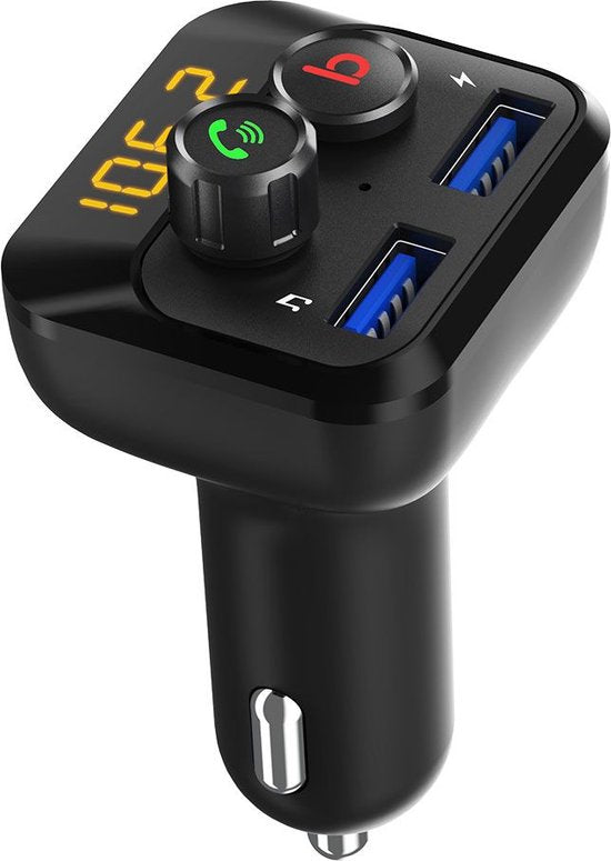 Transmetteur FM avec Bluetooth | Allume-cigarette sans fil pour voiture | Carte Micro SD | Chargement rapide | Chargeur rapide | Carte mémoire | Kit radio pour voiture | Connecteur USB de charge | Chargeur de voiture | Appel mains libres et diffusion de m