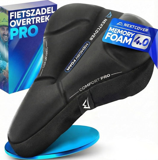 Housse de selle Nextcover avec Memory Foam 4.0 et coussin ergonomique en gel – housse de selle universelle et confortable pour vélos de randonnée, pour femmes et hommes