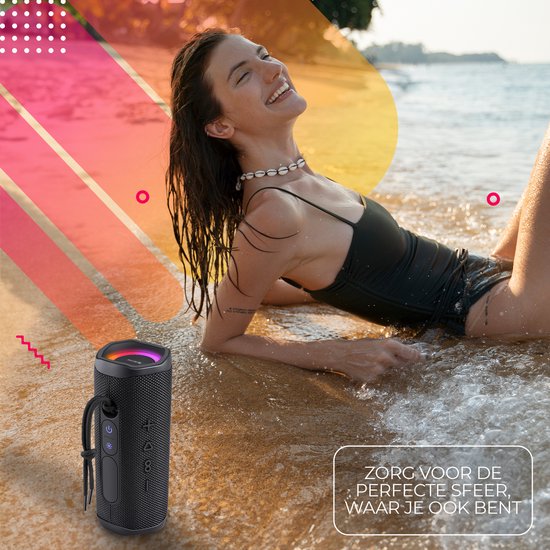 Enceinte Bluetooth Denver sans fil - Effets lumineux - Boîte à musique - AUX - Appairage TWS - BTV223B