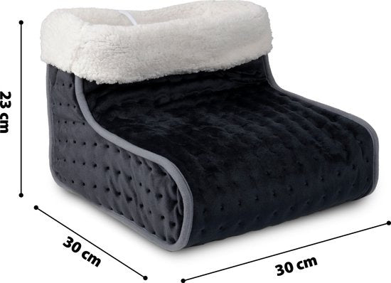 Chauffe-pieds électrique - Alpina - Lavable - 3 niveaux de chaleur - Gris foncé