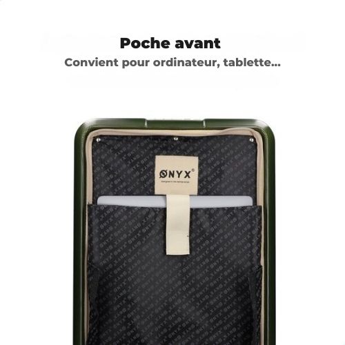 Valise ONYX® 35 L, Bagage à main, Bagage Cabine, Poche frontale pratique, 55 cm, Olive