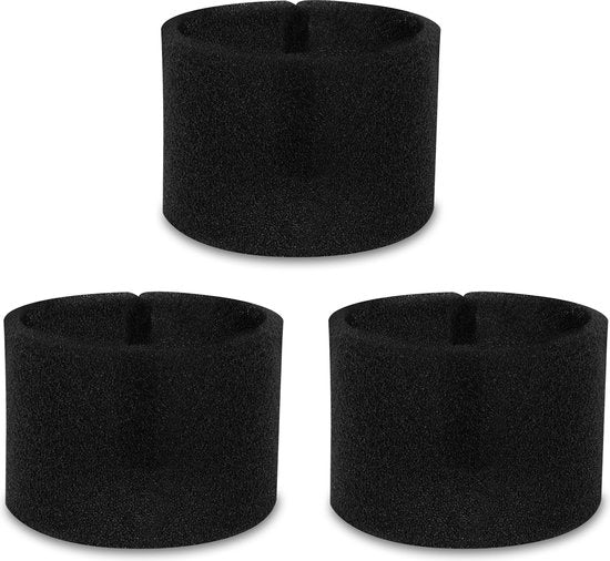 VONROC Jeu de filtres en mousse pour aspirateur à eau - 3 pièces - Pour VC504AC & VC506AC Aspirateur à eau et à sec / aspirateur tout usage