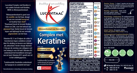 Lucovitaal Complex à la kératine, 60 gélules