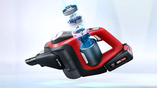 Bosch - Unlimited 8 - ProAnimal - BCS8214ANM - Aspirateur balai - Noir/Rouge