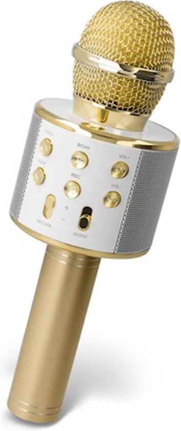Microphone Bluetooth Forever avec haut-parleur BMS-300 doré