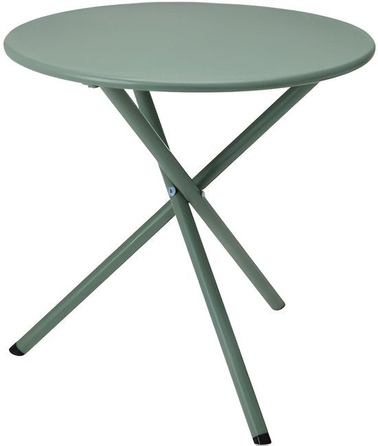 Petite table d'appoint Ambiance Tuin - verte - métal - Diamètre 48 cm - Hauteur 48 cm - ronde - table basse
