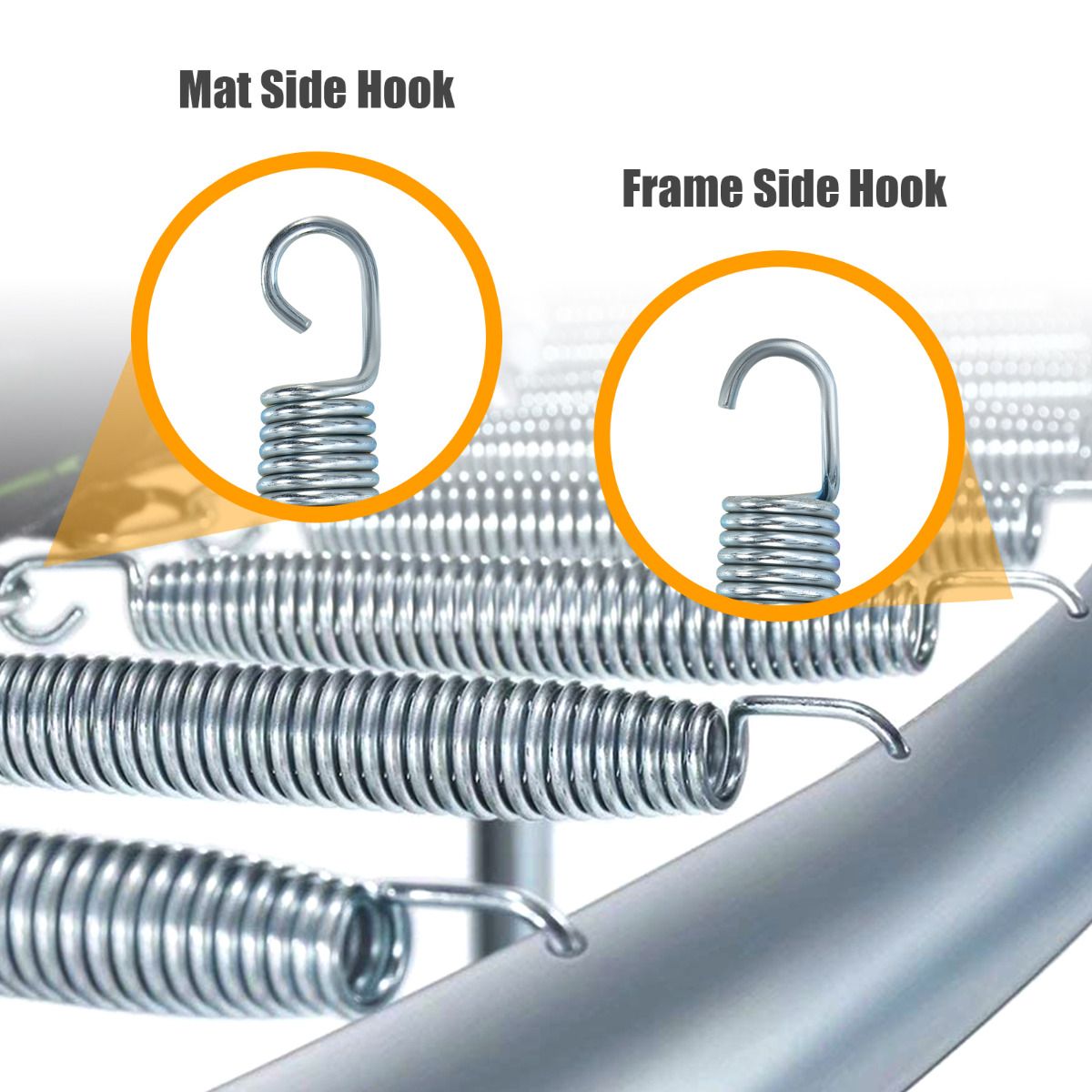 Ressorts de saut pour trampoline Coast - 20 pièces - 14 cm - acier inoxydable