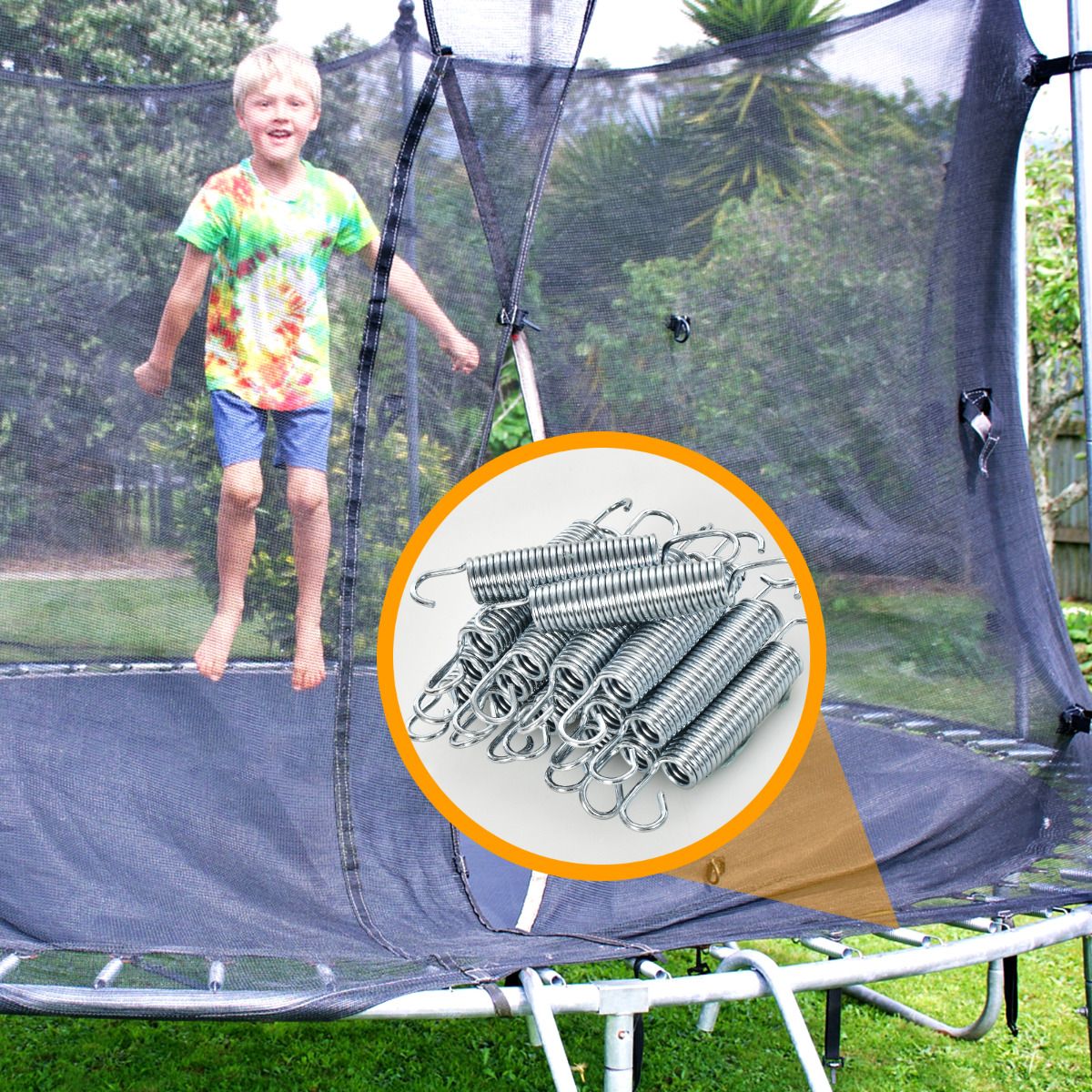 Ressorts de saut pour trampoline Coast - 20 pièces - 14 cm - acier inoxydable