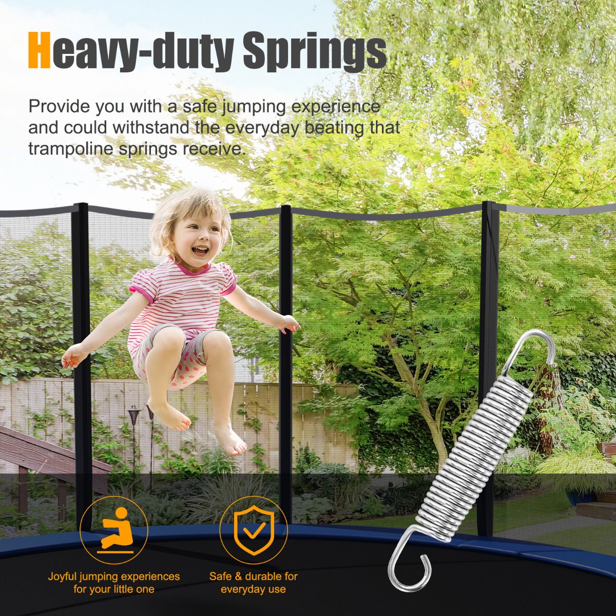 Ressorts de saut pour trampoline Coast - 20 pièces - 14 cm - acier inoxydable