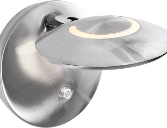 Steinhauer Zenith LED - Applique moderne - Acier - H:12cm - Ø:12cm - Universelle - Pour l'intérieur - Métal - Appliques - Chambre à coucher - Salon