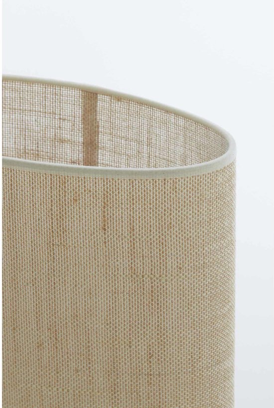 Light & Living Abat-jour ovale Sendai - Sable - 30 x 15 x 25 cm - Moderne