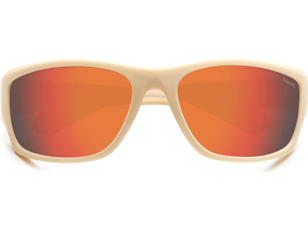 Lunettes de soleil Polaroid - Plastique - Homme - Blanc-orange - 65 x 17 x 125 mm