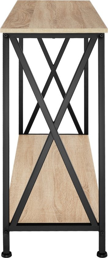 tectake - Table console Tacoma 100x35x80,5cm - brun clair - 404671
