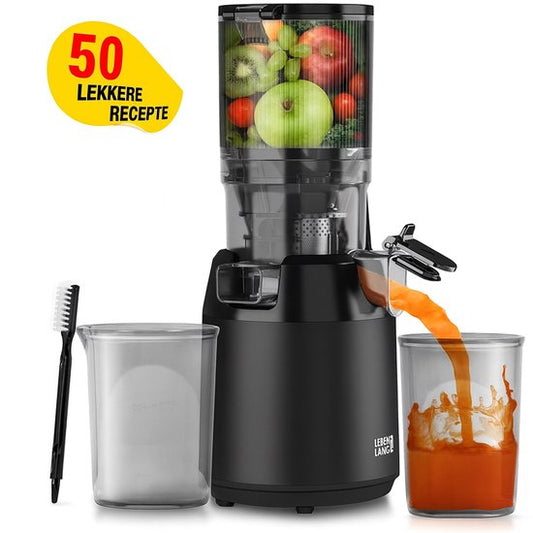 LEBENLANG - Centrifugeuse - Centrifugeuse à extraction lente - Centrifugeuse pour fruits et légumes - Extracteur de jus pour fruits et légumes - Machine à jus - Appareil à jus - Centrifugeuse à extraction lente - Centrifugeuse - 100 % sans BPA - Centrifug