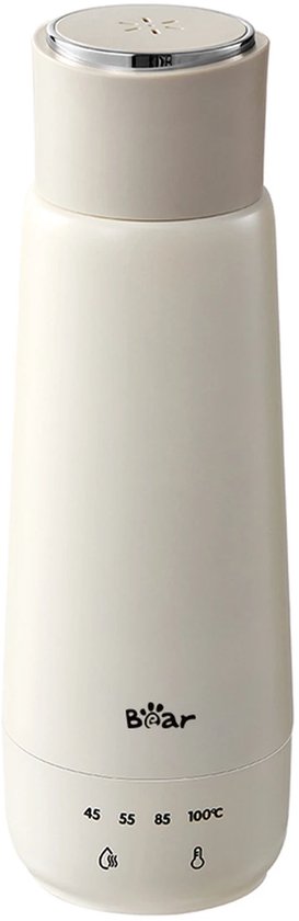 Bouilloire électrique Bear Mini 300 ml – 4 réglages de température – Tasse de voyage 3-en-1 – Acier inoxydable 304 à double paroi – Chauffage rapide