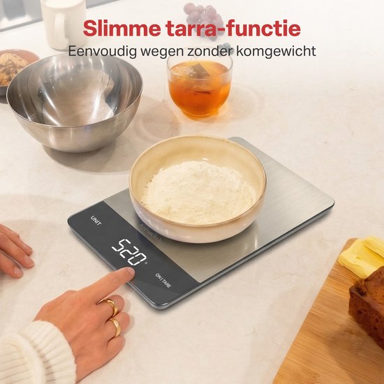 AoraKitchen Balance de cuisine numérique - Balance de cuisine - Balance numérique de précision - Tare