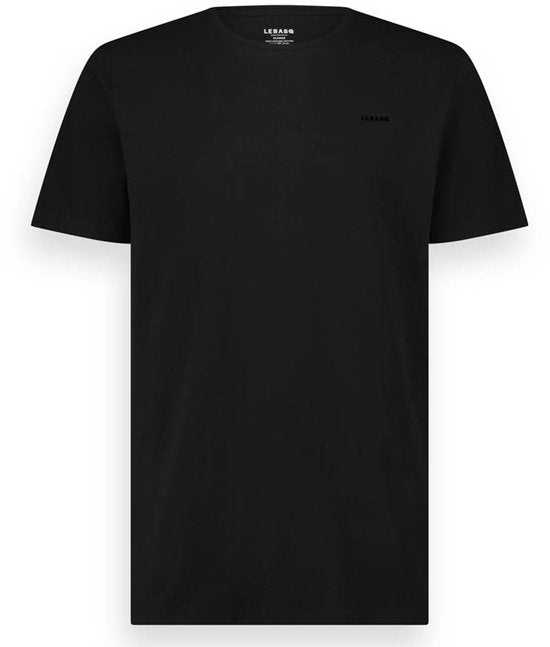 LEBASQ - The Baker - T-shirt - Manches courtes - Pitch Black - Noir - XL - coton organique - Impression 3D sur la poitrine