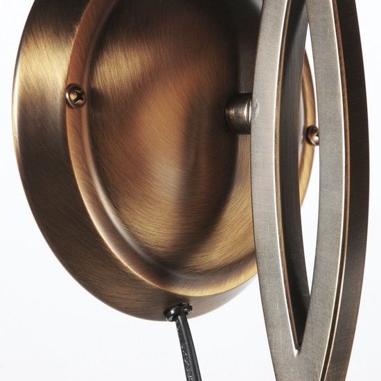 Anthea 4328BR – Applique murale classique avec structure couleur bronze et abat-jour en verre aspect marbre de 17 cm, douille E27, Steinhauer