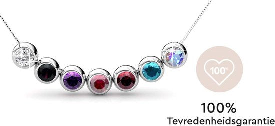 Yolora Collier pour femmes avec pendentif - 7 cristaux Kalpa Camaka colorés - Lot de 7 - Couleur argentée