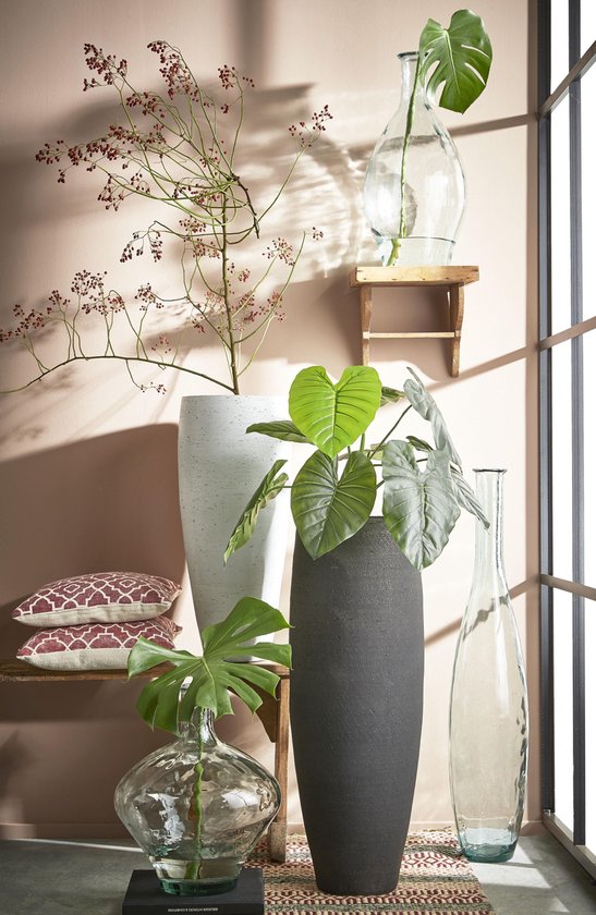 Mica Decorations Vase bouteille Kyara - H46 x Ø38 cm - Verre recyclé - Transparent