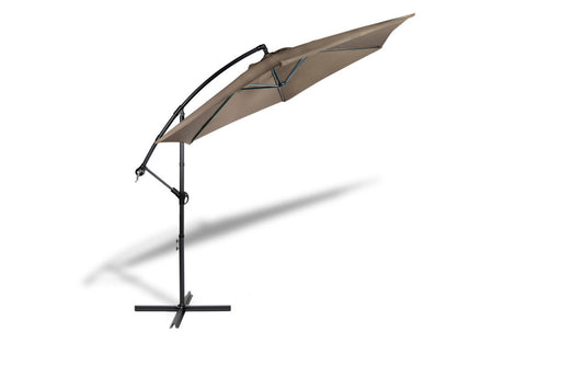 Lifa Garden Hanging Parasol Premium - Comprend une housse de parasol imperméable - Polyester - 300 x 300 x 250 cm - Taupe
