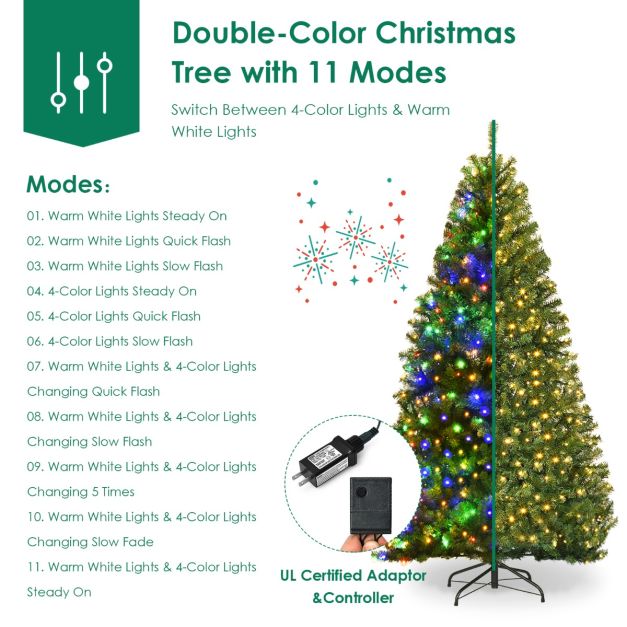 Sapin de Noël Coast - PVC - 500 LED - 1570 branches - 210cm