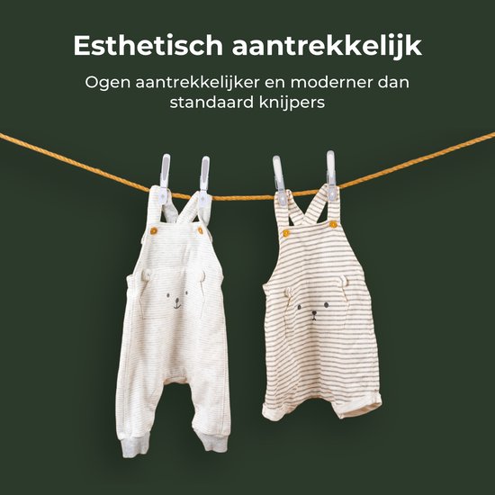 Gandria Pinces à linge 24 pièces - Pinces à linge en plastique - Lot de 24 pinces à linge en plastique - Pinces à linge 10 Kg - Gris/Blanc et Blanc/Gris