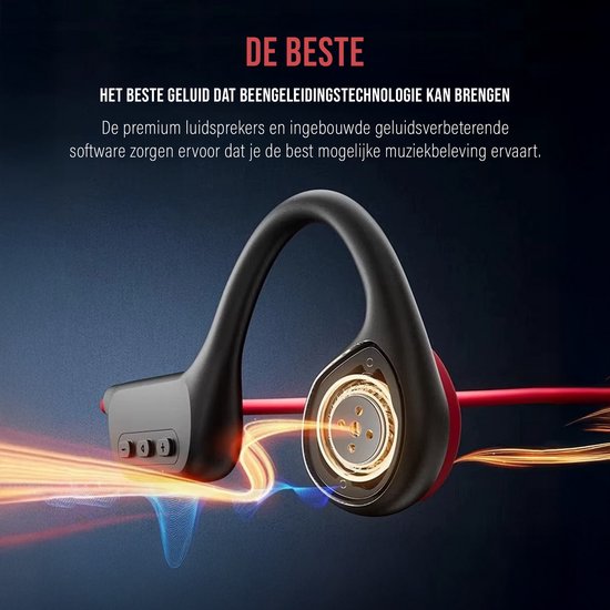 Tech Essentials Hydro X10 - Ecouteurs de sport - Sans fil - Oreille ouverte - IPX8 - 32GB - Ecouteurs à conduction osseuse - Ecouteurs - Course - Bluetooth