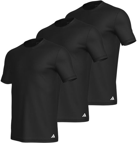 T-shirt à col rond Adidas pour homme (lot de 3) - Taille L