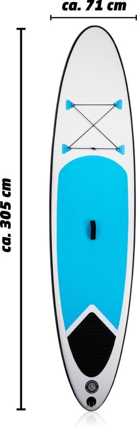 Dunlop Inflatable Sup Board avec accessoires - Bleu/Blanc - 305 x 71 x 10 cm