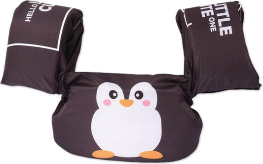 Qwali Puddle Jumper Penguin - Gilet de natation - Pour les enfants de 0-2 à 3-6 ans - Gilet de natation Enfant - Requin - Sangles de natation 15-30 kg - Gilet de flottaison - Ailes de natation - Bouchon de natation - Ceinture de natation - Essentiels de n