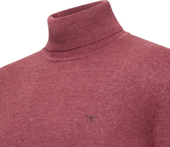Cappuccino Italia - Pull à col roulé pour homme « Trento » - Rouge - Taille XL