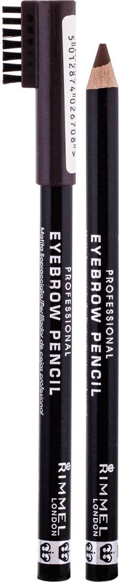 Crayon à sourcils Rimmel London Professional - 001 Dark Brown - 1 g - Avec peigne - Résistant aux frottements