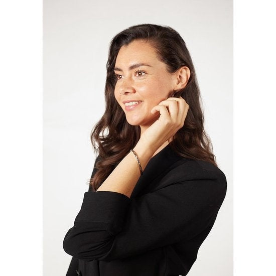 Laura Ferini Dames Armband Donella Zilver - Zilverkleurige Bangle - 18K Witgoud Verguld - Sieraad - Accessoires - Sieraden - Dames Armbandje