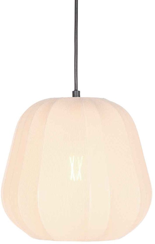 Anne Lighting - lampe suspendue - Sable - beige crème - tissu - Ø 28cm - E27 - 4123CR