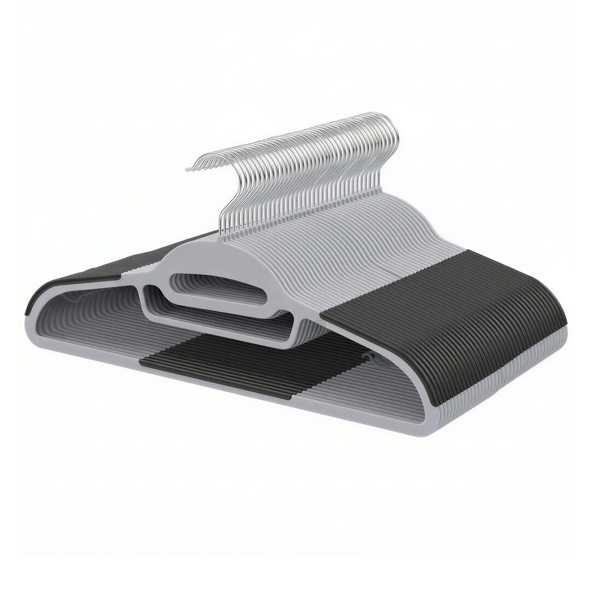 JOYFURNOS Cintres, lot de 50, gris - Forme en S pour un gain de place - Pivotants à 360° - 41,5 x 22,5 cm