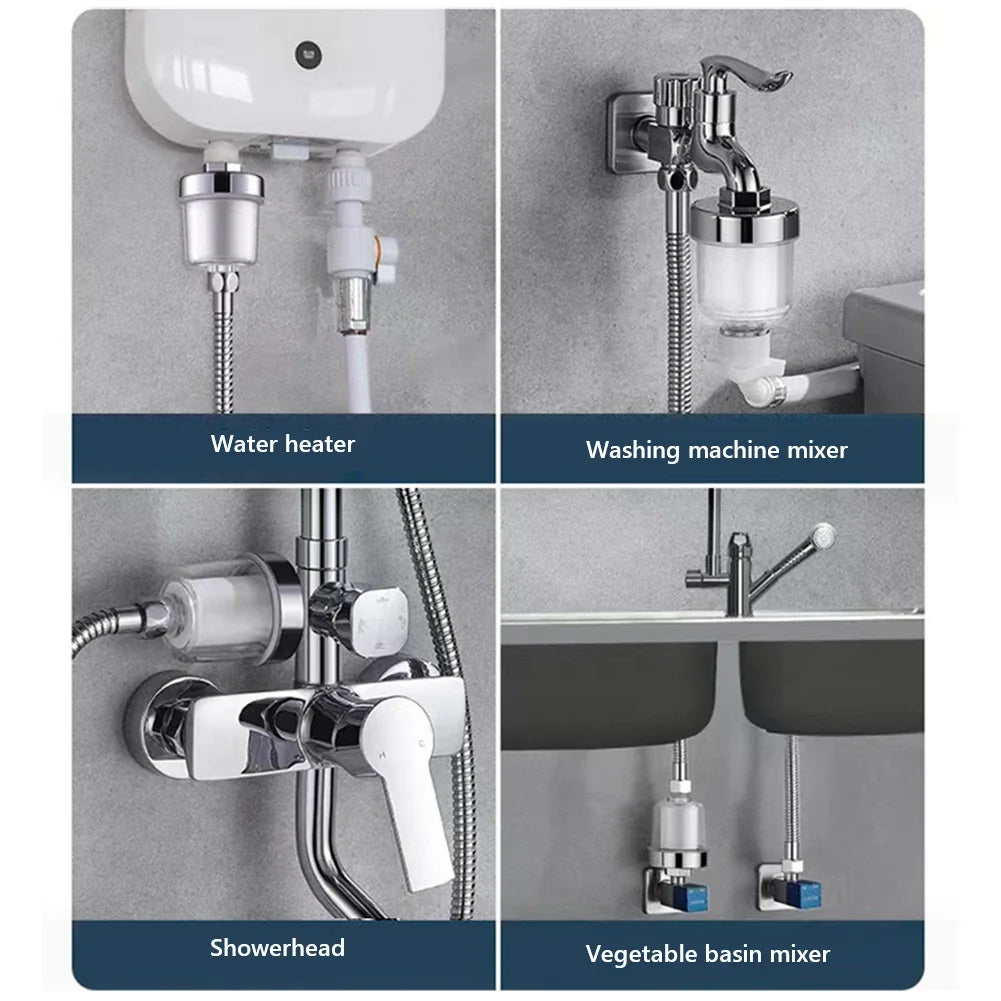 Filtre de robinet - 4Filters - Économiseur d'eau - Universel - Compatible avec 99 % des robinets - Blanc