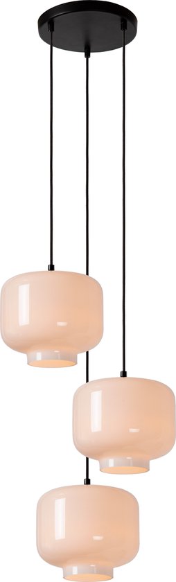 Lucide MEDINE - Lampe suspendue - Ø 46 cm - 3xE27 - Opale