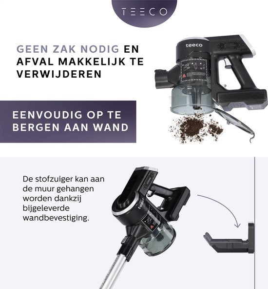 Teeco - Aspirateur à manche - Noir