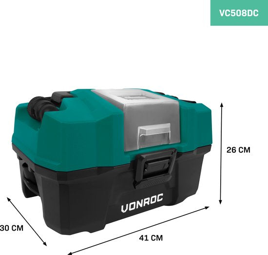 VONROC Nettoyeur / aspirateur compact tout usage - 20V - Accessoires divers - Sans batterie ni chargeur