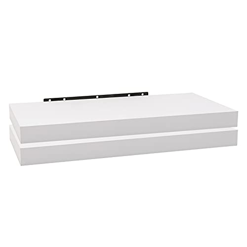 Woltu Wall Shelf Set 2 pieces - Blanc - 50 x 23 x 3.8 cm