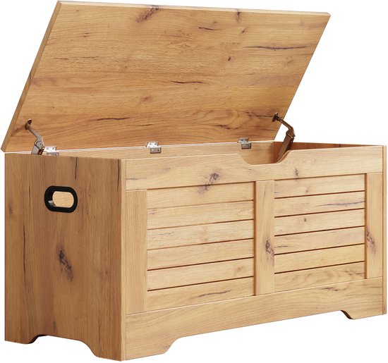 VDD - Coffre de rangement - Coffre à jouets - Coffre à couvertures - 100 cm de large - Aspect chêne