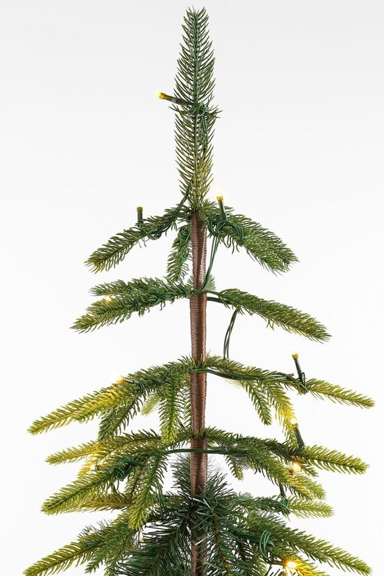 Black Box Trees Lodge : sapin de Noël artificiel avec éclairage, minuterie et fonction de variation d'intensité - H 155 x Ø 48 cm - Vert