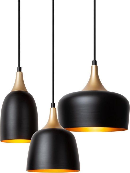 Lucide CHAYANNE - Suspension - Ø 30 cm - 3xE14 - Noir