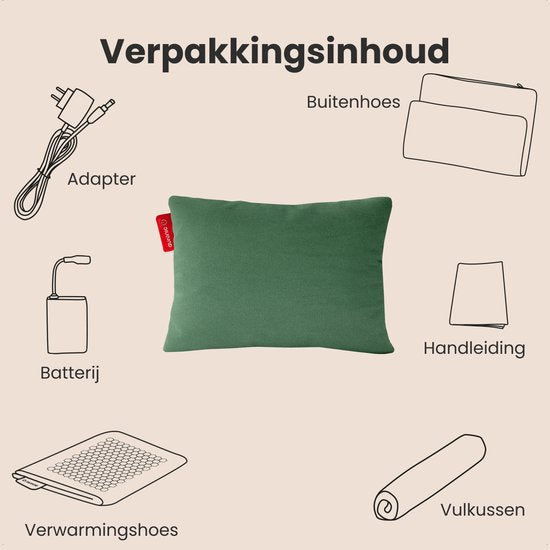 Coussin chauffant Auronic Classic - Vert pastel - 45 x 60 cm