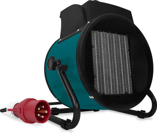 VONROC Chauffage électrique - chauffage soufflant - chauffage d'atelier - puissance 400V - 3300W/5000W - céramique - thermostat - pour pièces jusqu'à 48m2