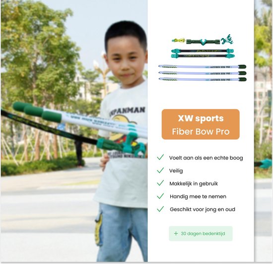 Arc et flèches - XW sports - Fibre Bow Pro - arc et flèches adultes - jouets d'extérieur garçons et filles - tir à l'arc - arc et flèches jouets - arc et flèches enfants - âge 5+ - 3 flèches en mousse sécurisées - XW sports