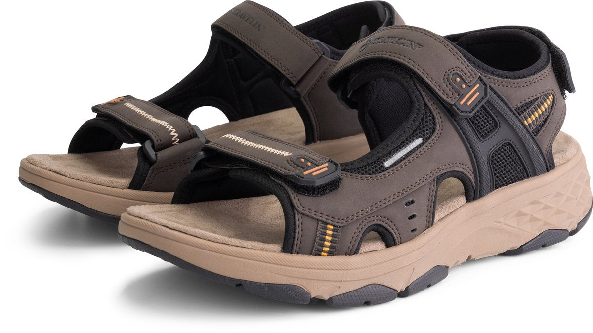Travelin' Brusdal - Sandales d'extérieur pour hommes - Légères - Sandales d'extérieur - Marron foncé - Taille 43